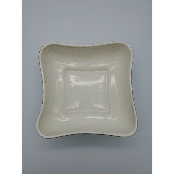 Shawnee Kenwood USA MCM Pottery Black Fat Lava Confetti Planter 2116 Square - Picture 5 of 12